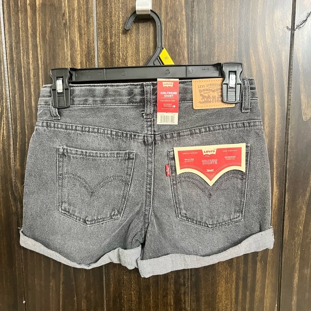 Levi’s (Girls 12) Girlfriend Shorty Shorts with adjustable waistband-NWT - Picture 5 of 7